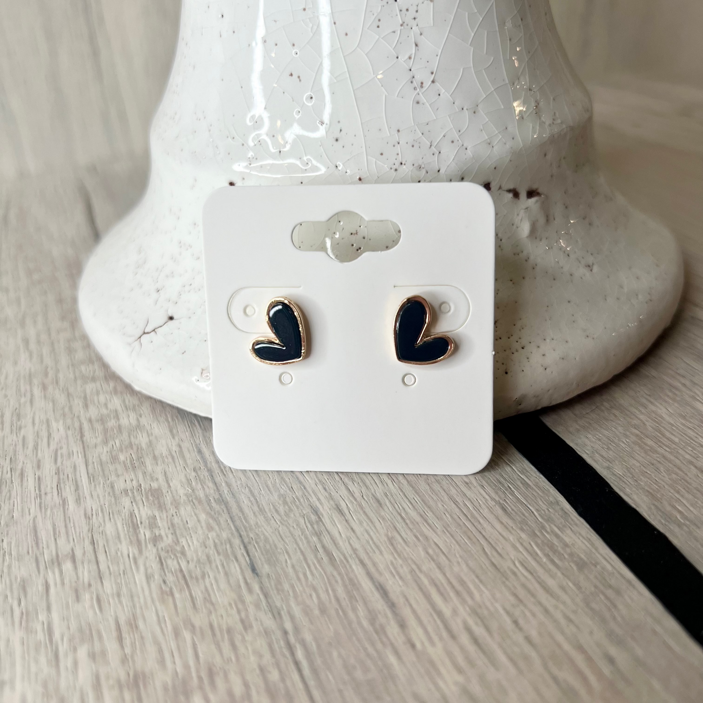 Black Heart Studs