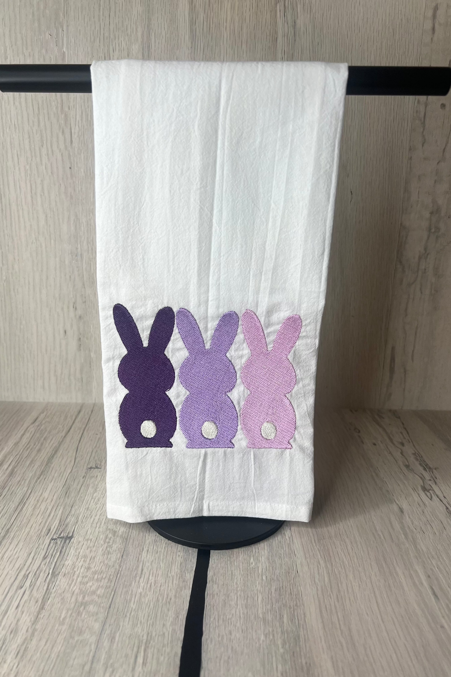 Purple Ombre Bunny Tea Towel