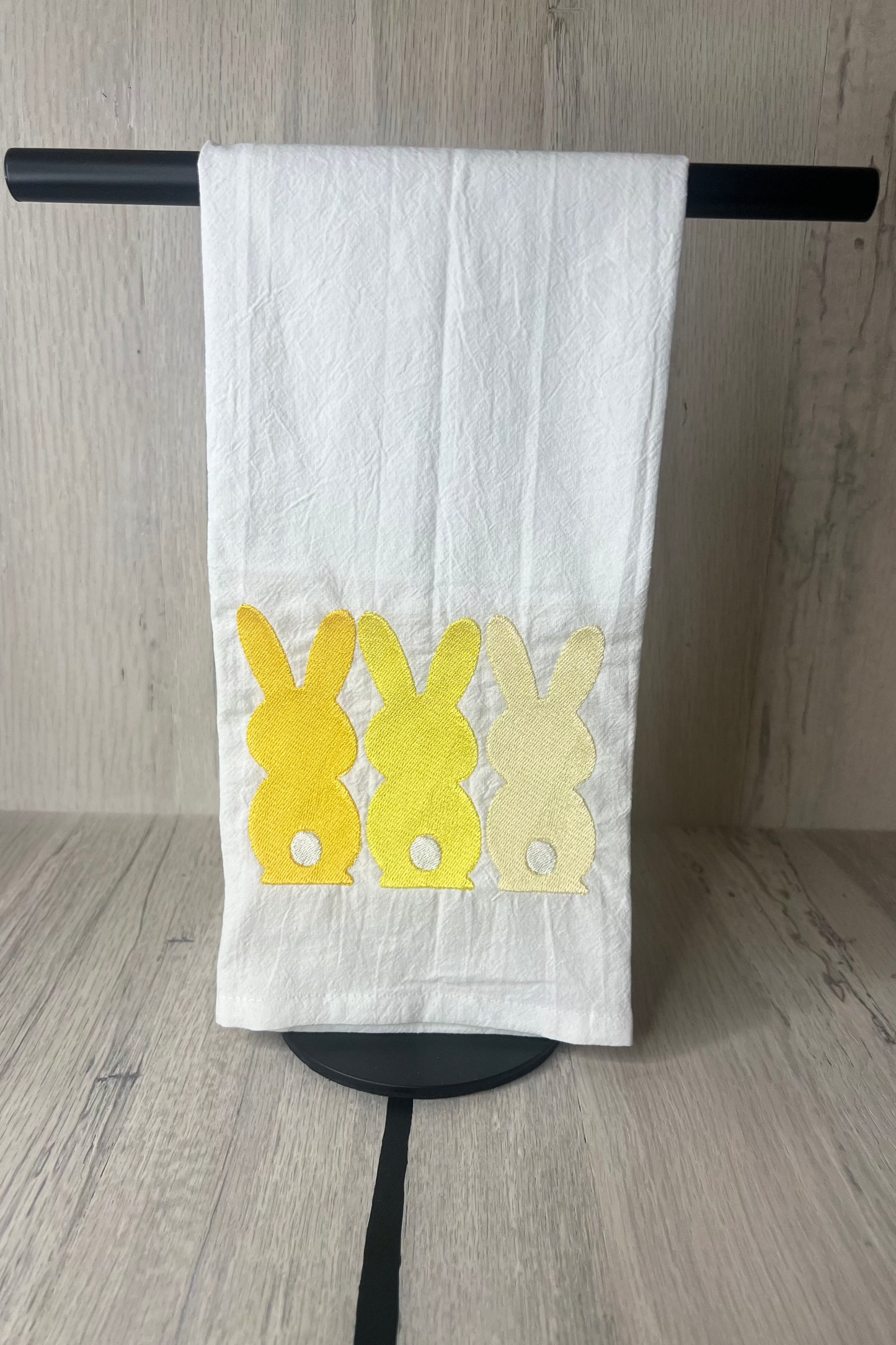 Yellow Ombre Bunny Tea Towel