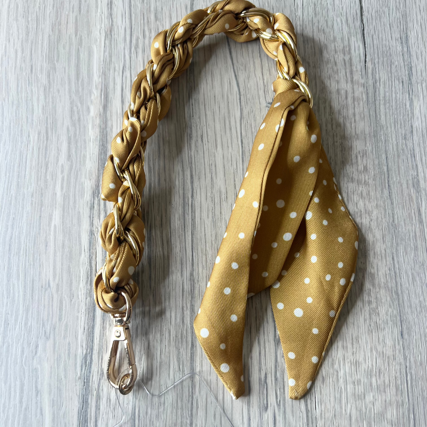 Mustard Polkadot Phone/Purse Charm