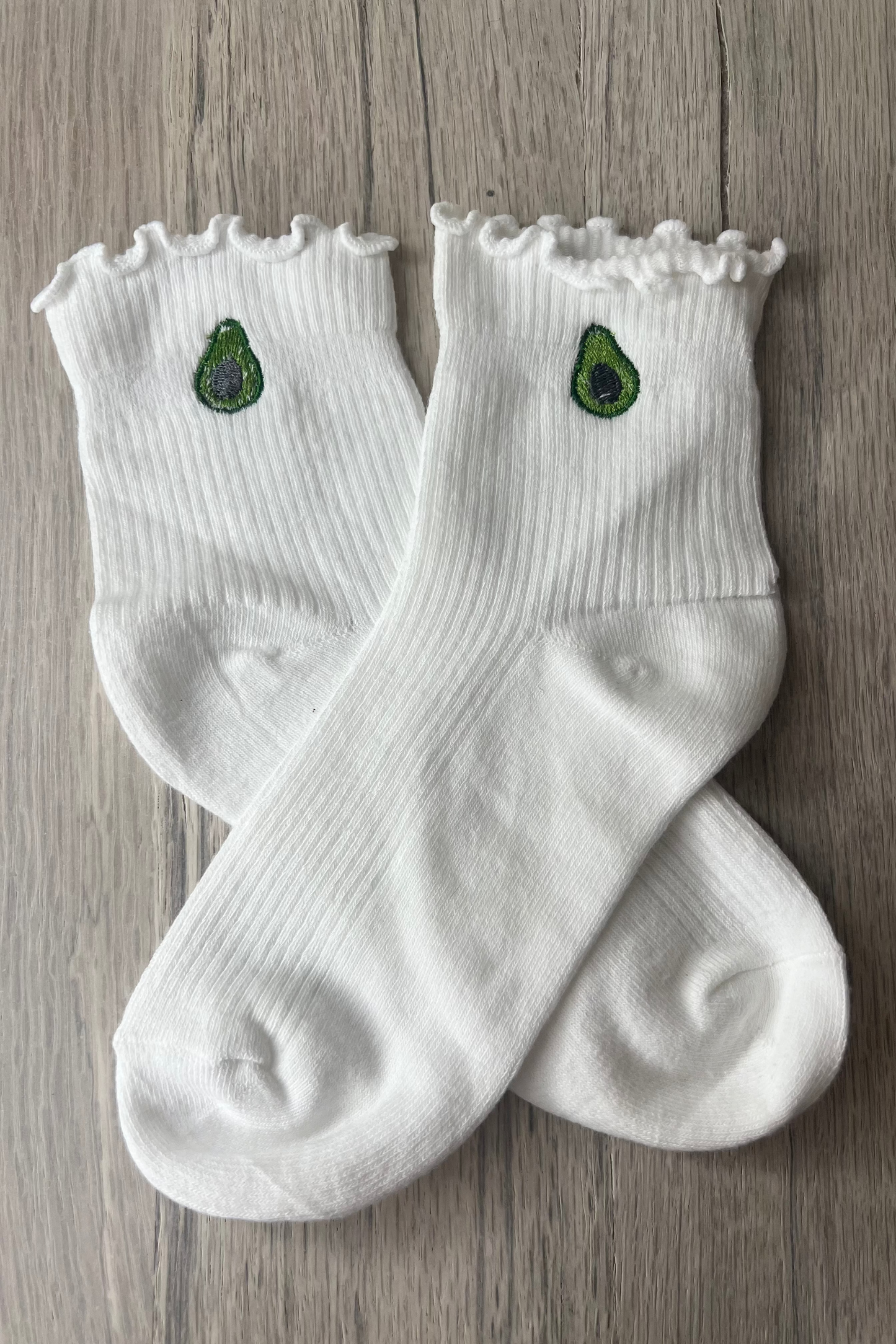 Avocado Embroidered Socks