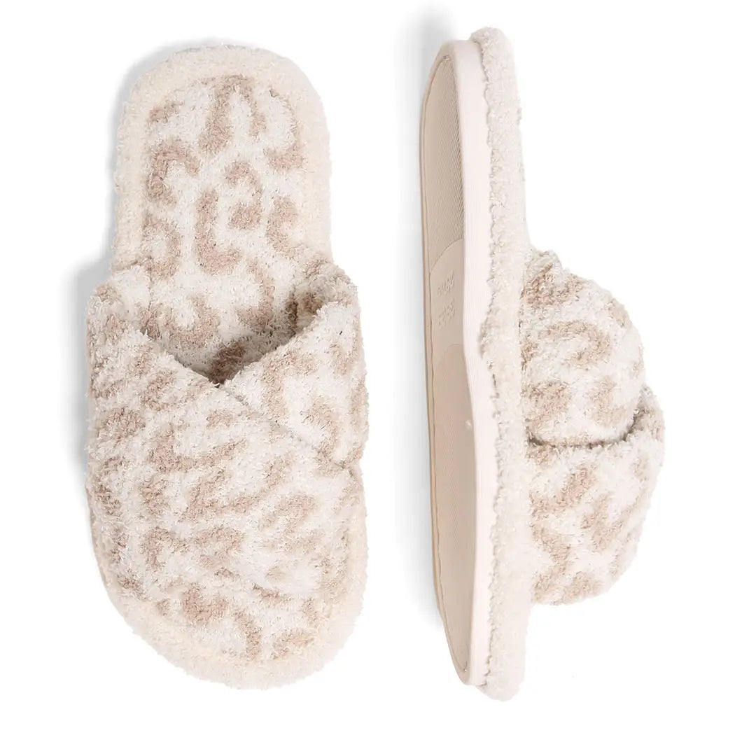 Beige Leopard Slippers