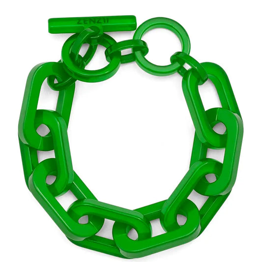 Green Chain Toggle Bracelet