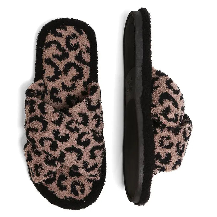 Coffee Leopard Slippers