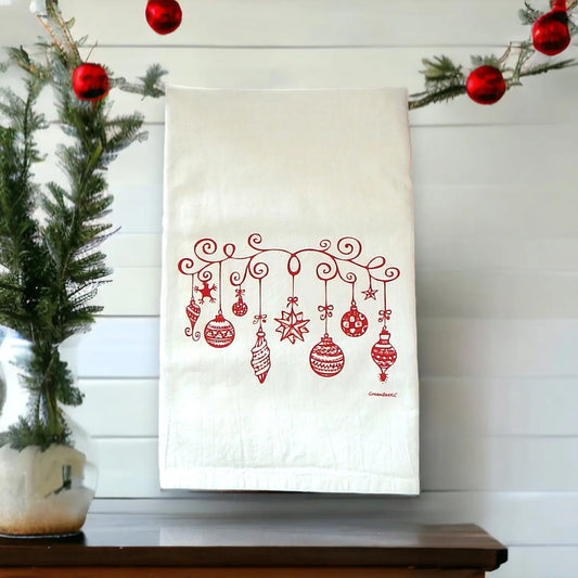 Vintage Ornament Tea Towel