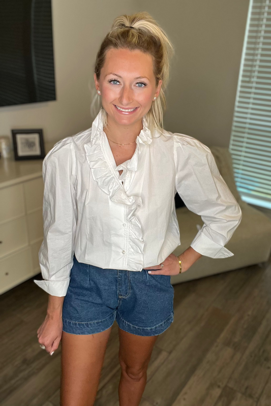 Ruffle Long Sleeve Top
