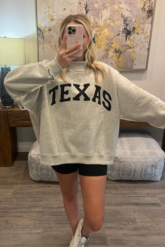 Texas & TX Reversible Mockneck Sweatshirt