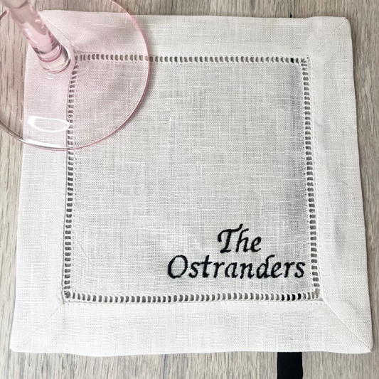 Custom Last Name Cocktail Napkins