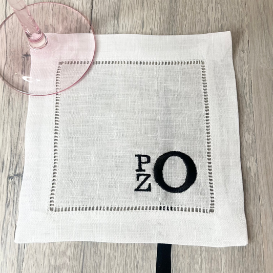 Custom Initial Cocktail Napkins