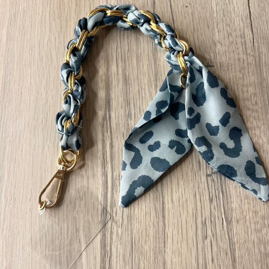 Blue Leopard Phone/Purse Charm