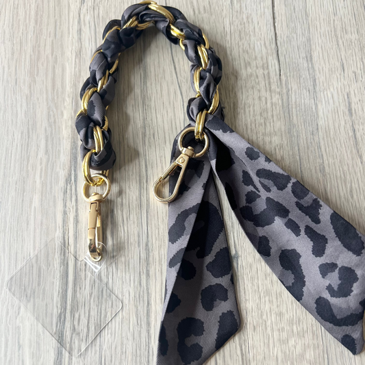 Gray Leopard Phone/Purse Charm