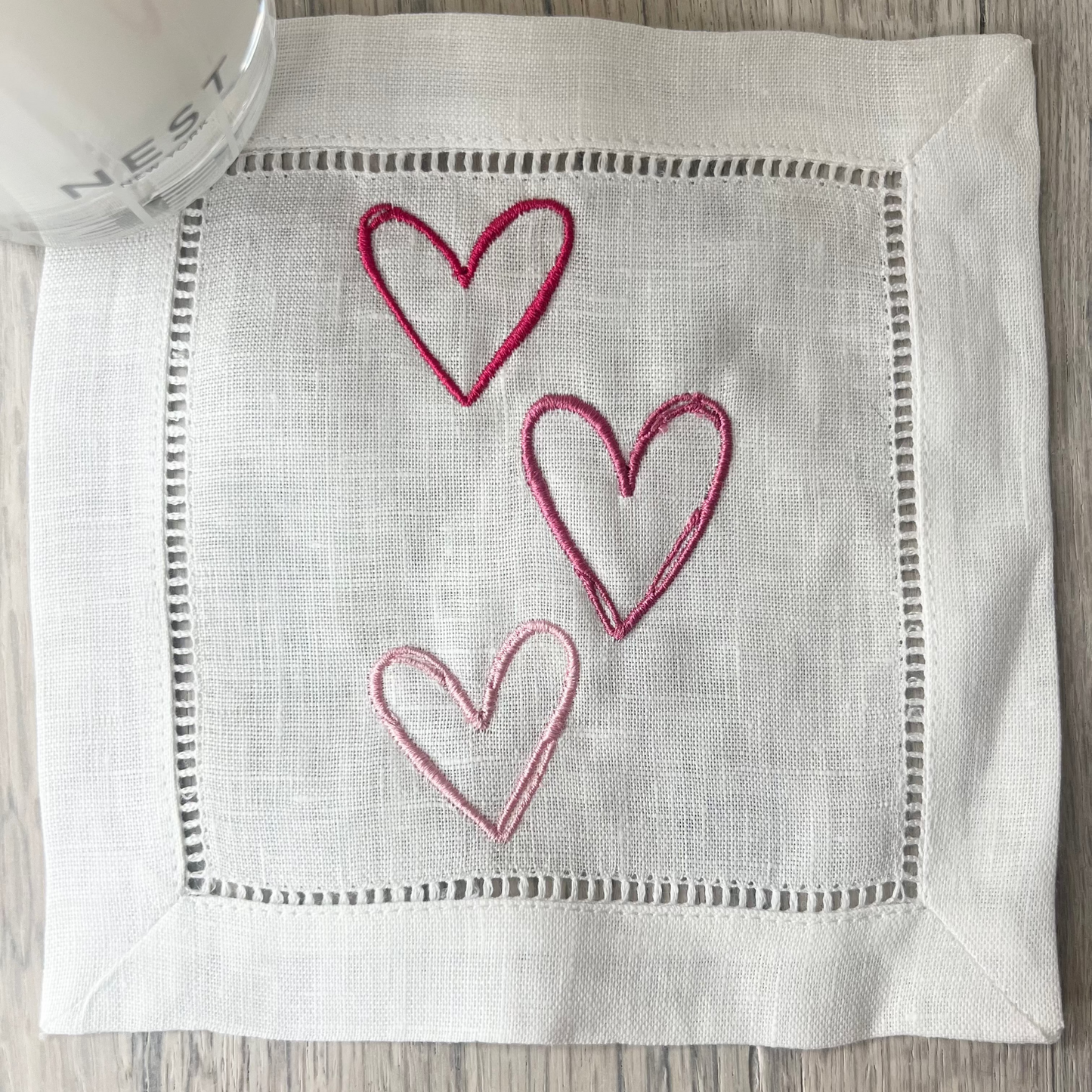 Triple Heart Cocktail Napkins