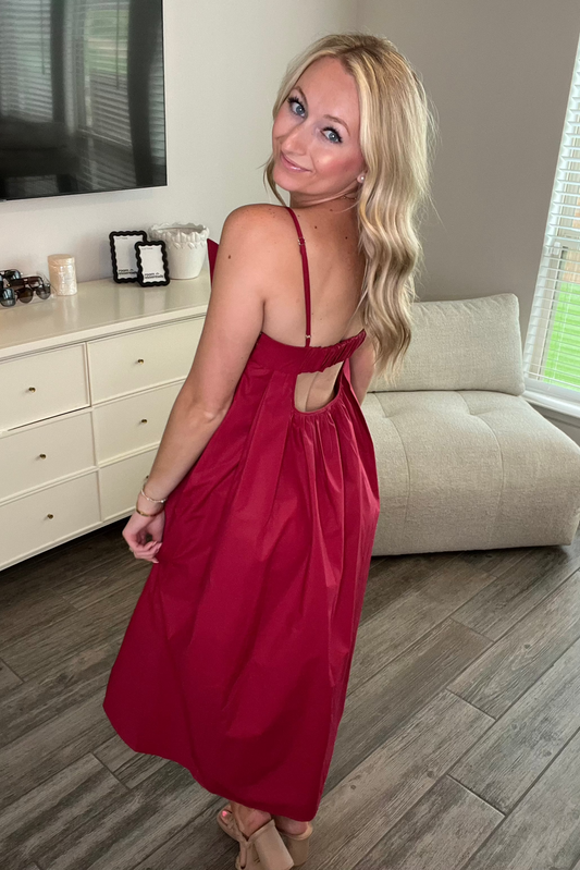Raspberry Midi Dress
