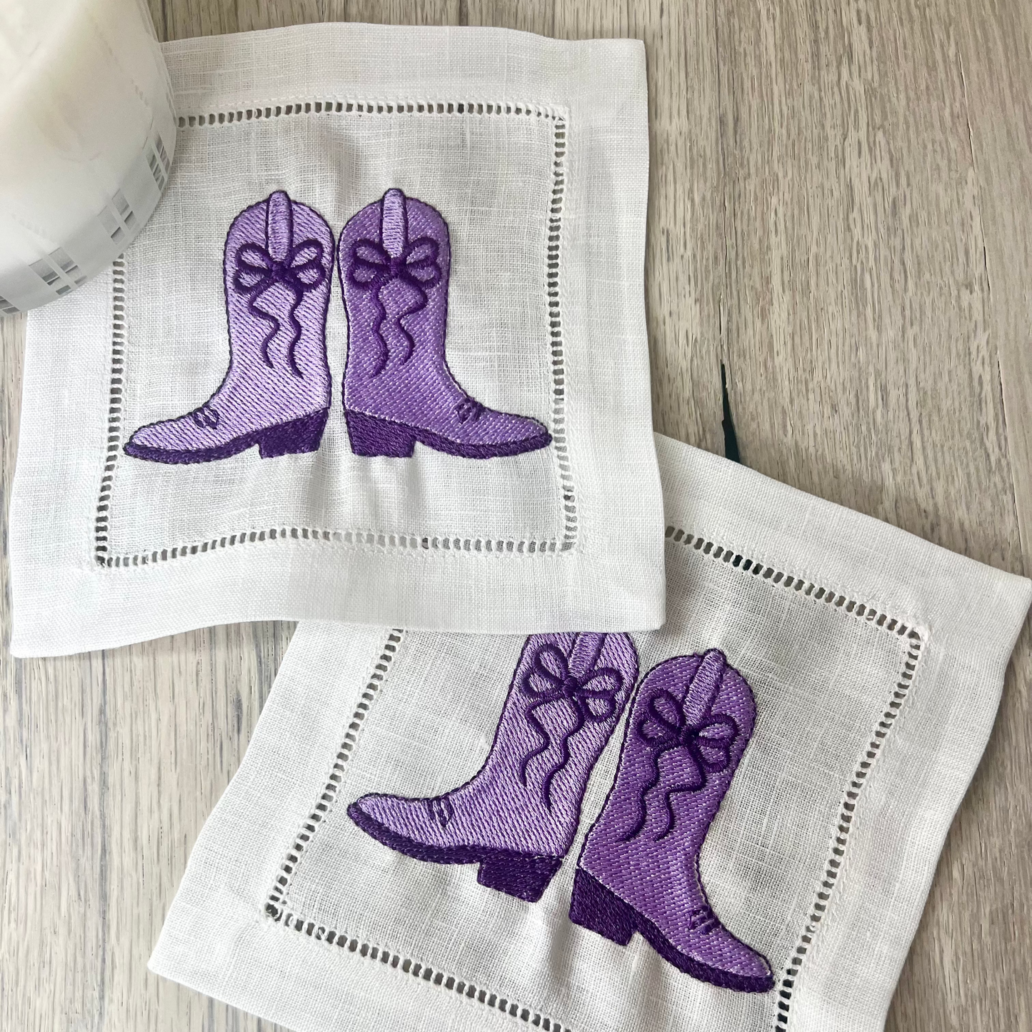 Cowgirl Bow Boots Cocktail Napkins