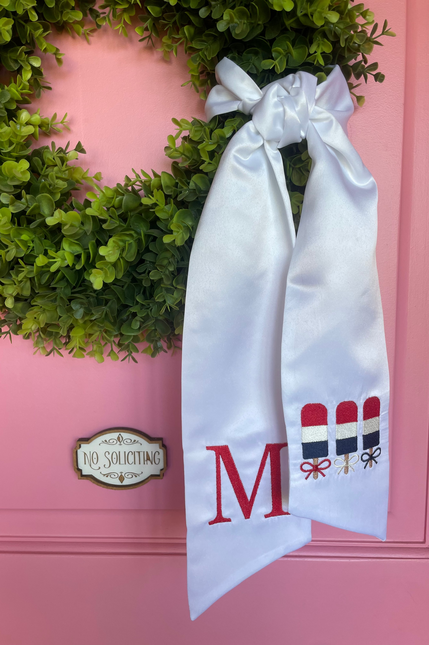 Popsicle Wreath Sash