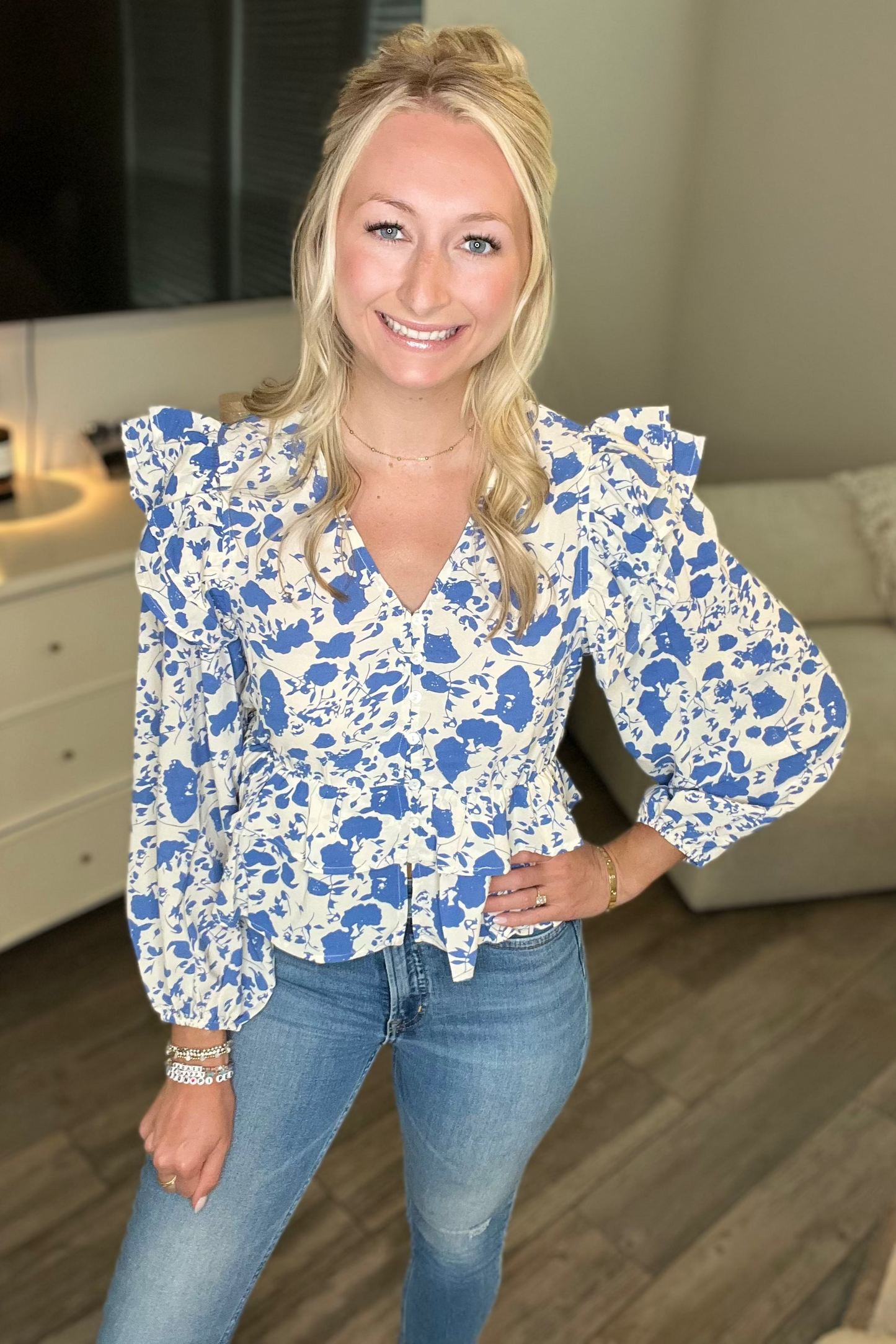 Blue Paint Top