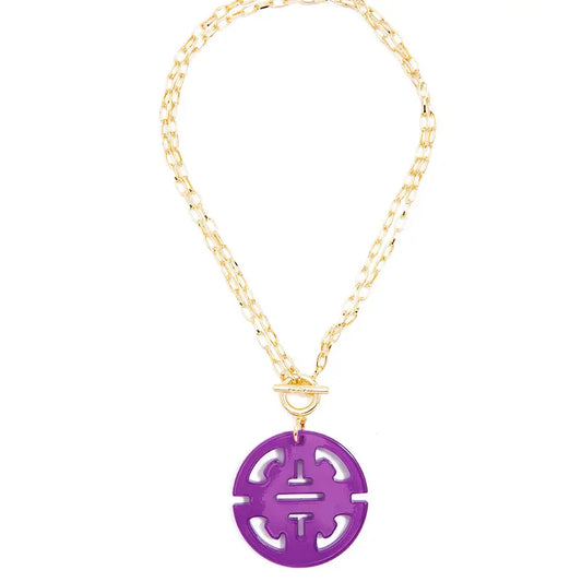 Purple Pendant Necklace